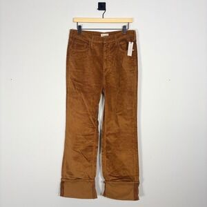 PILCRO Anthropologie Scotty Cuffed Corduroy High Rise Wide Leg Pants 30 Tall